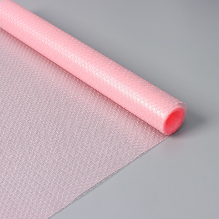 Доляна Коврик противоскользящий Доляна «Круги», 30x150 см, цвет розовый, прозрачный