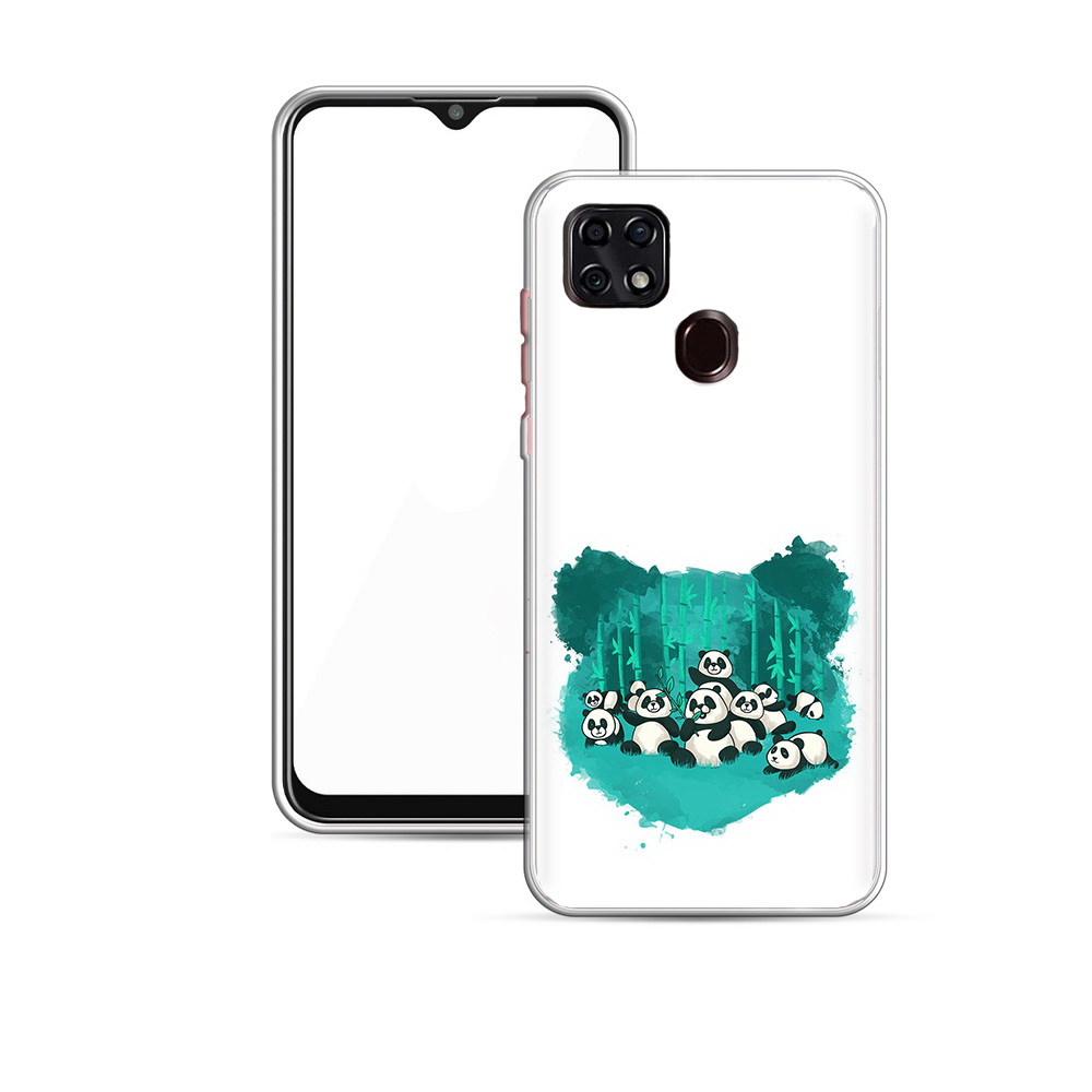 

Чехол MyPads Tocco для ZTE Blade 20 Smart нарисованные панды (PT226940.456.508), Прозрачный, Tocco