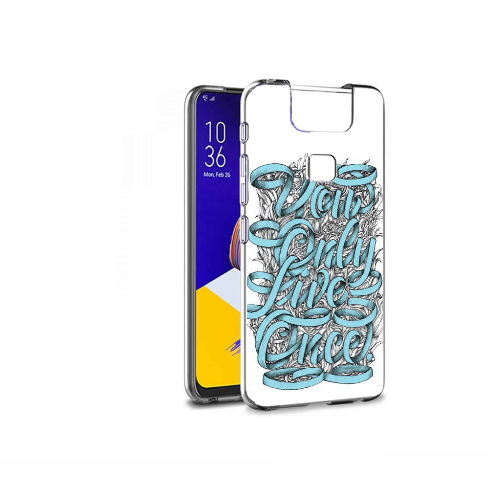 

Чехол MyPads Tocco для Asus ZenFone 6 (ZS630KL) слова из ленты абстракция, Прозрачный, Tocco