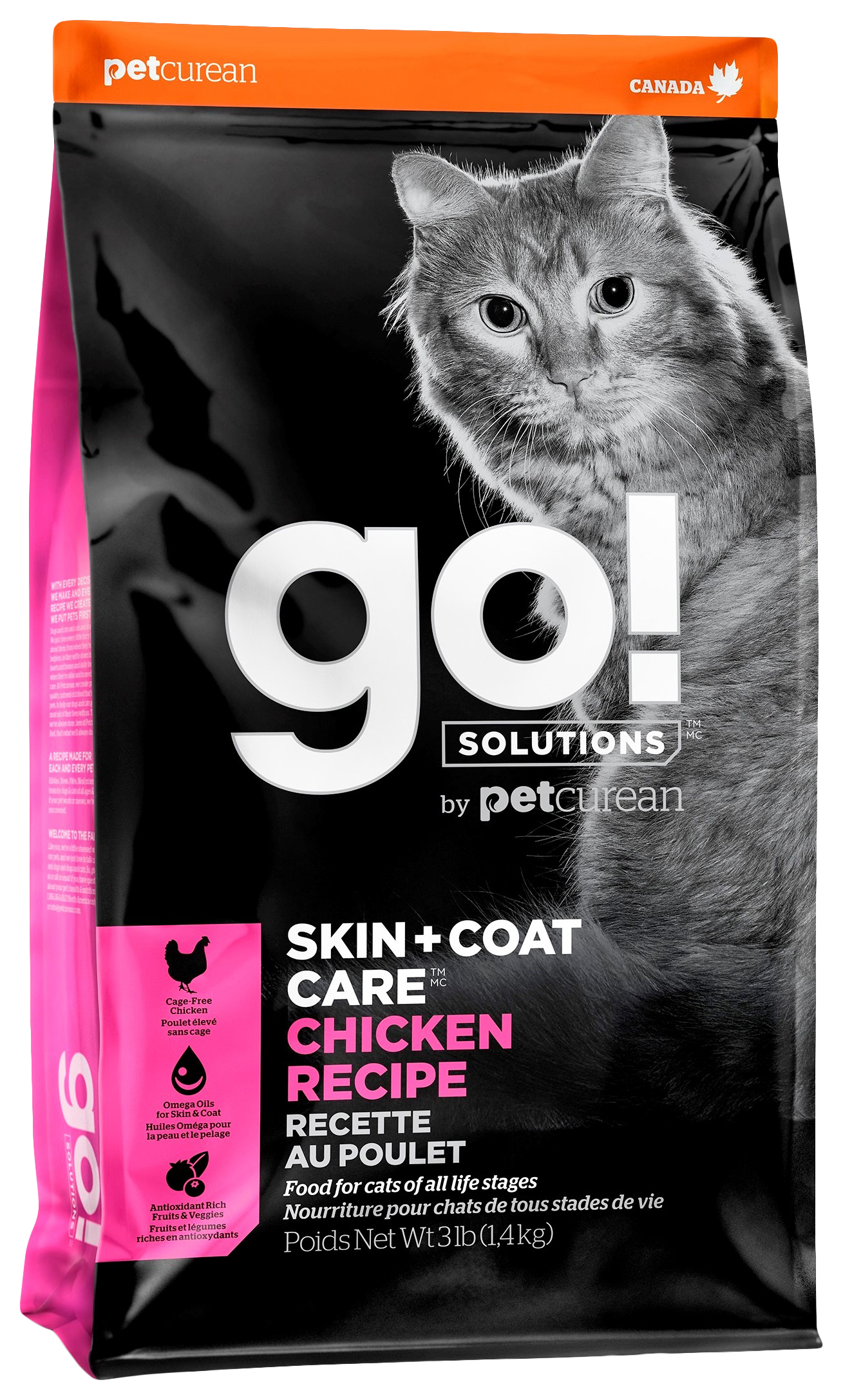 Сухой корм для кошек Go! Solutions Skin + Coat Care с курицей и злаками, 7,26 кг