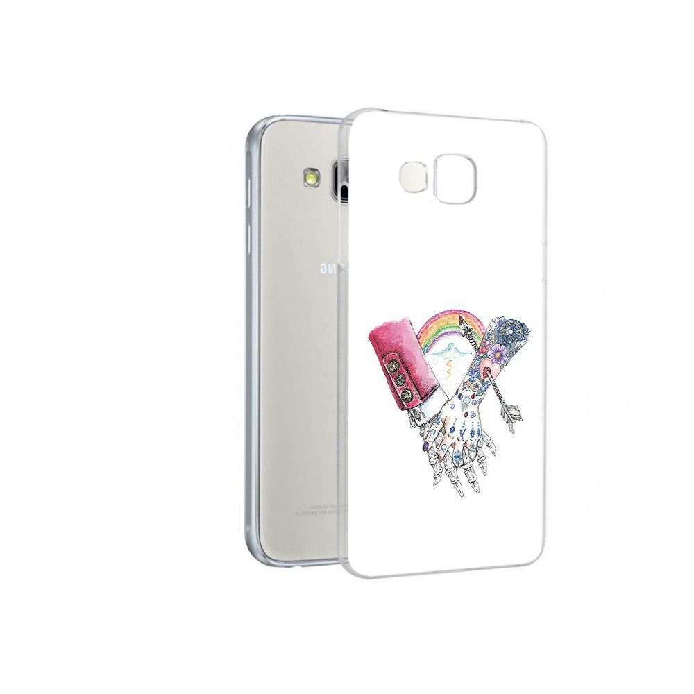 

Чехол MyPads Tocco для Samsung Galaxy A7 абстракция руки в татуировках, Прозрачный, Tocco