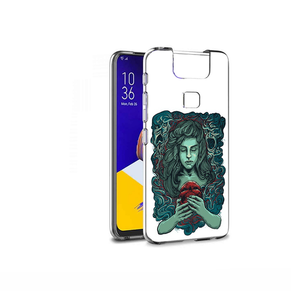 

Чехол MyPads Tocco для Asus ZenFone 6 (ZS630KL) спящая девушка, Прозрачный, Tocco