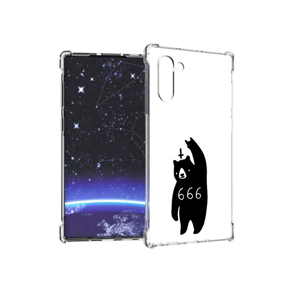 

Чехол MyPads Tocco для Samsung Galaxy Note 10 медведь 666 (PT135782.511.462), Прозрачный, Tocco