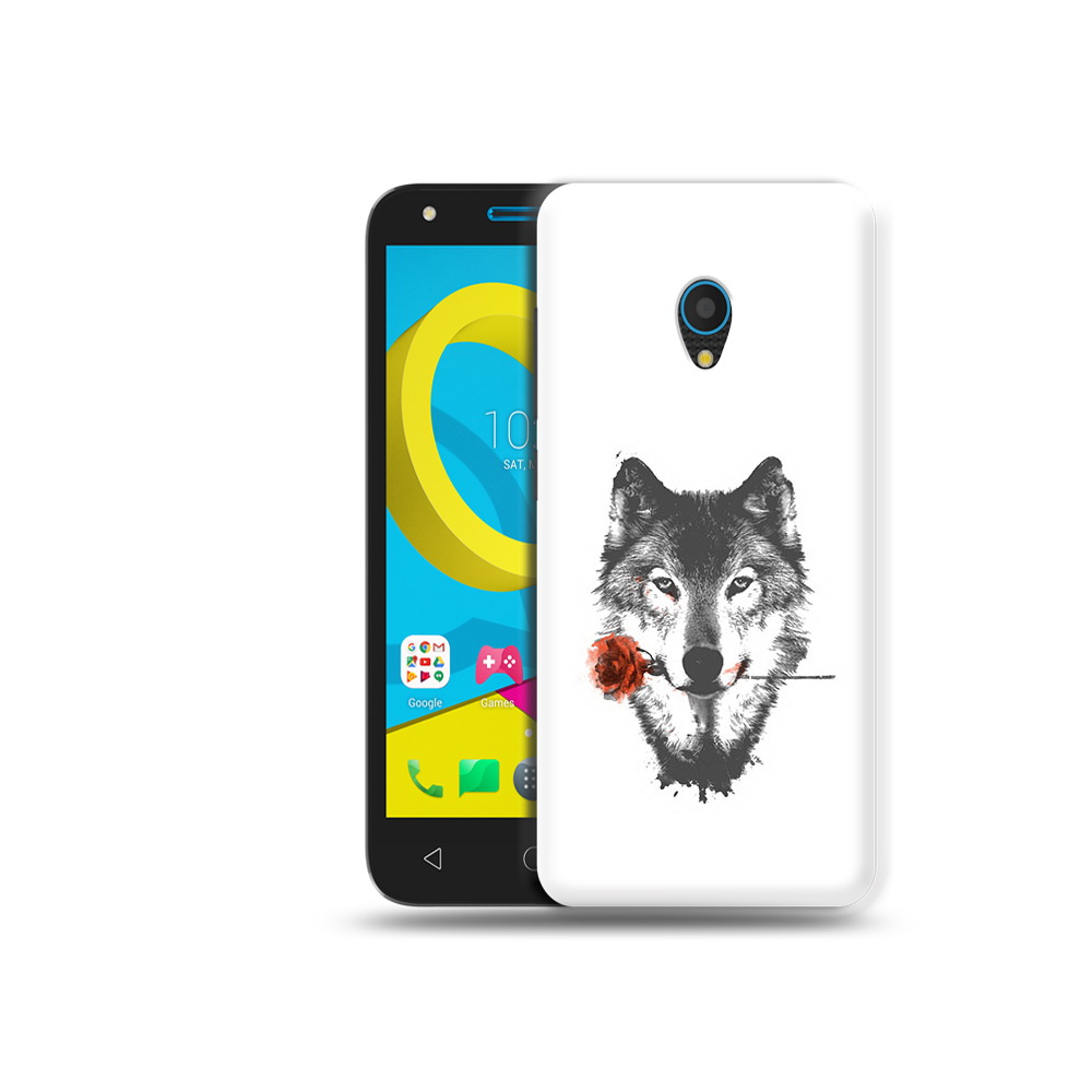 

Чехол MyPads Tocco для Alcatel U5 5047D волк с розой (PT134046.676.270), Tocco
