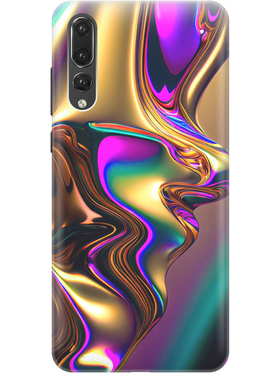 

Силиконовый чехол на Huawei P20 Pro с принтом "Золотистая абстракция", Прозрачный;золотистый;фиолетовый, 717872331