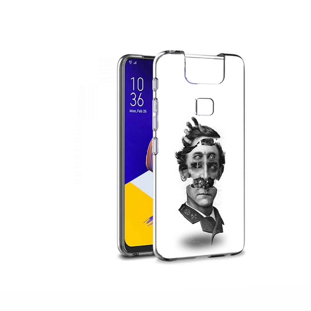 

Чехол MyPads Tocco для Asus ZenFone 6 (ZS630KL) страшное лицо абстракция, Прозрачный, Tocco