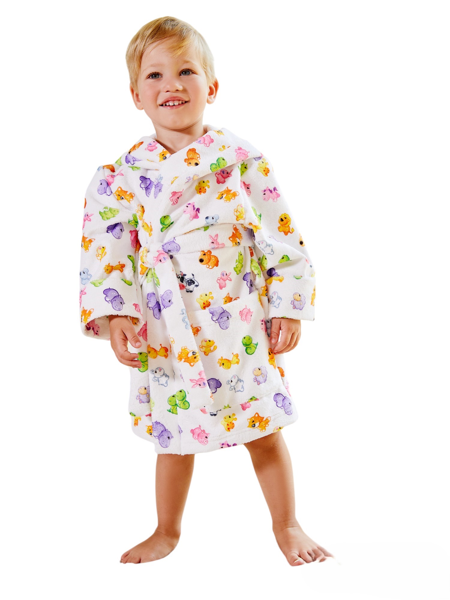 Халат детский Осьминожка ZOO, разноцветный, 110 осьминожка халат махровый с капюшоном 826 04