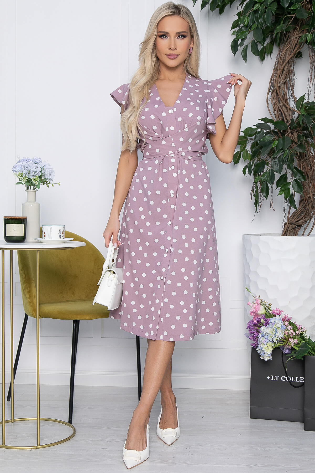 

Платье женское LT Collection Милада фиолетовое 50 RU, Фиолетовый, Милада