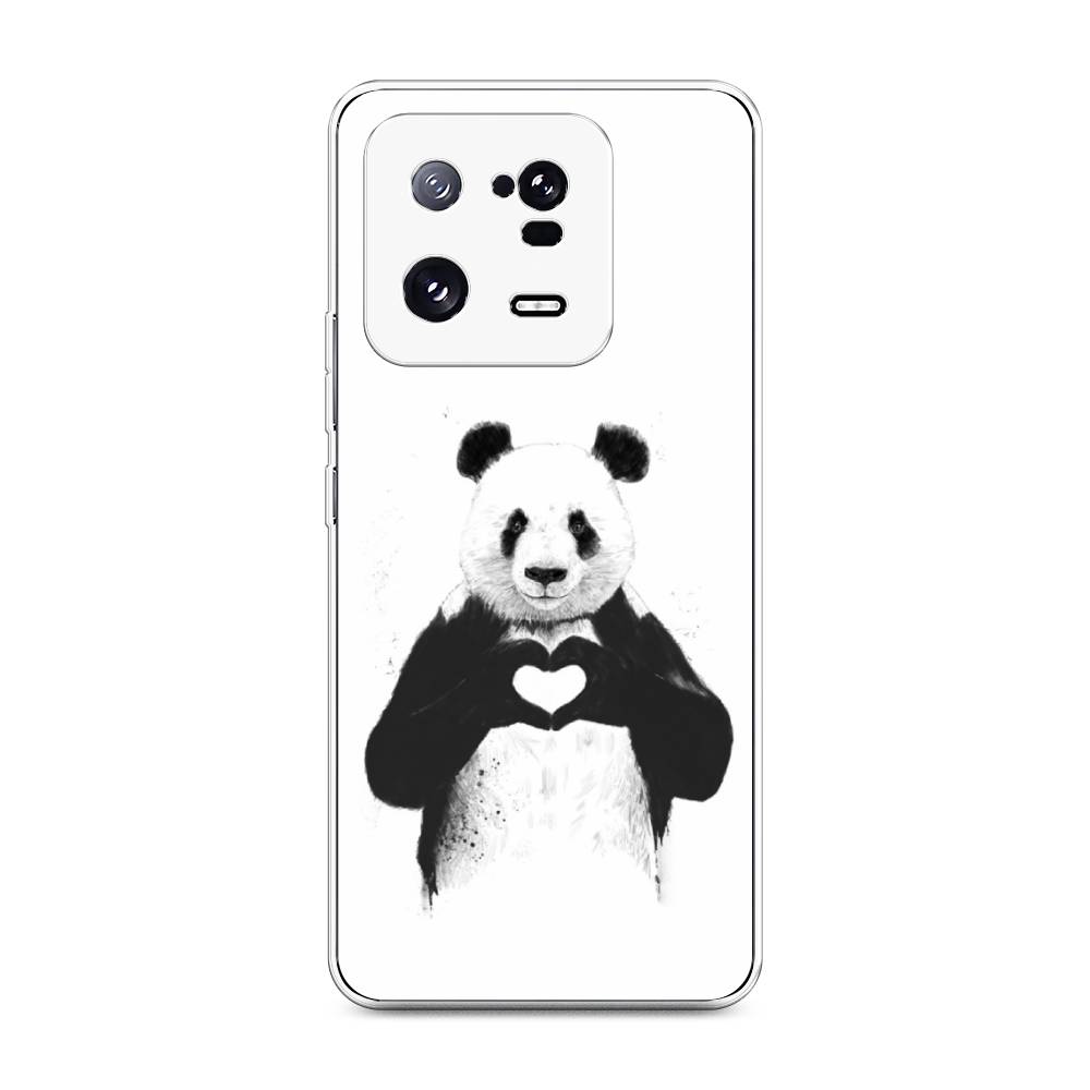 

Чехол Awog на Xiaomi 13 Pro 5G "Панда love", Серебристый, 317350-10