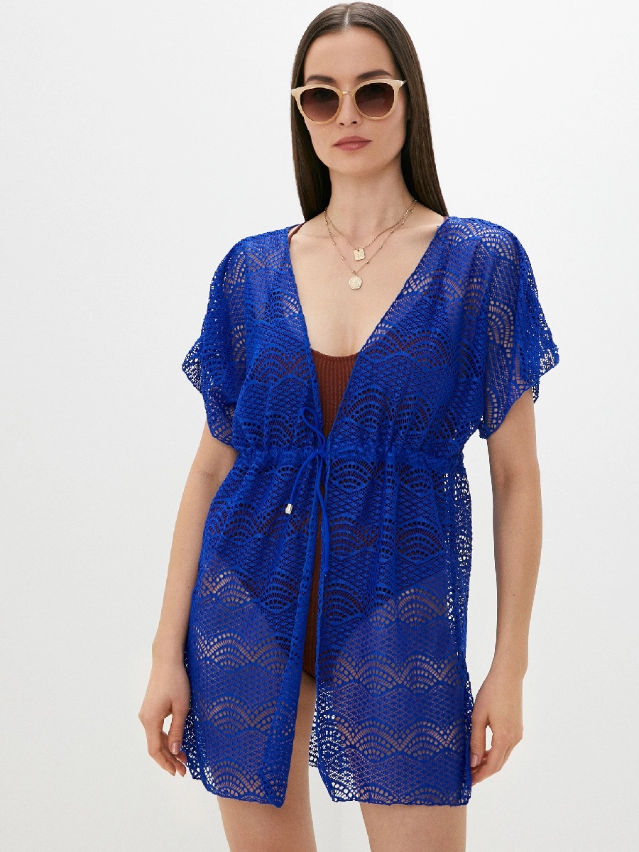 

Пляжная туника женская Rosedena Par23026 синяя 3XL INT, Синий, Par23026