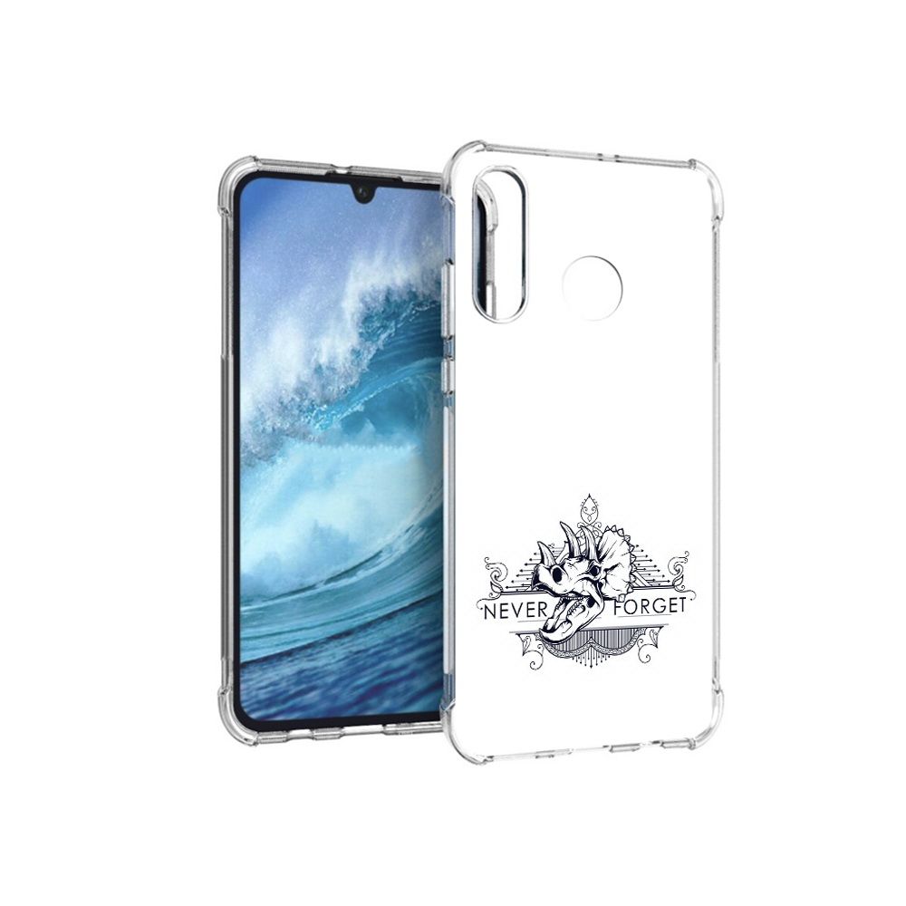 

Чехол MyPads Tocco для Huawei P30 Lite логотип носорога никогда не забуду, Прозрачный, Tocco