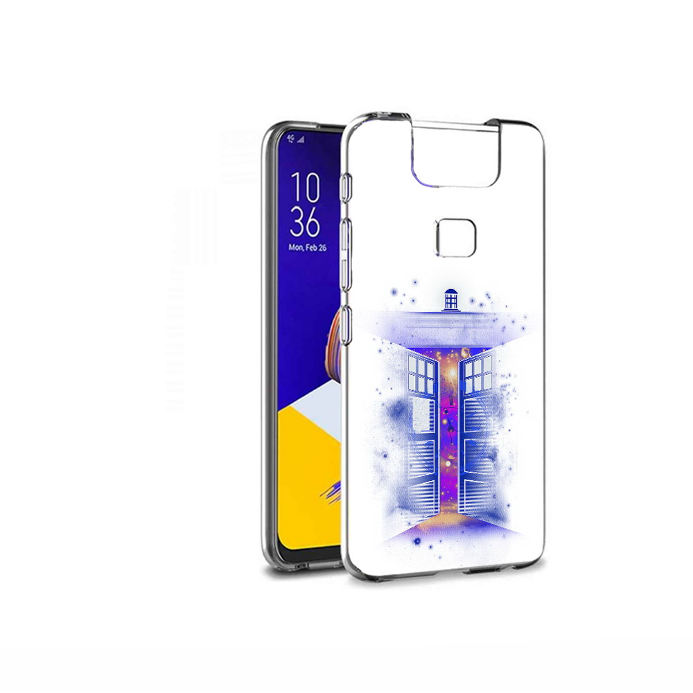 Чехол MyPads Tocco для Asus ZenFone 6 (ZS630KL) фиолетовый уголок абстракция
