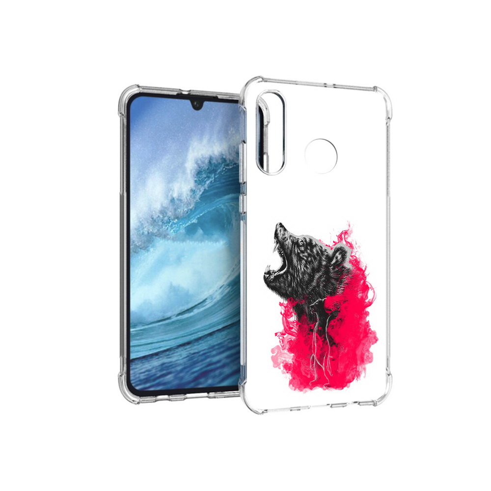

Чехол MyPads Tocco для Huawei P30 Lite медведь в дымке, Прозрачный, Tocco