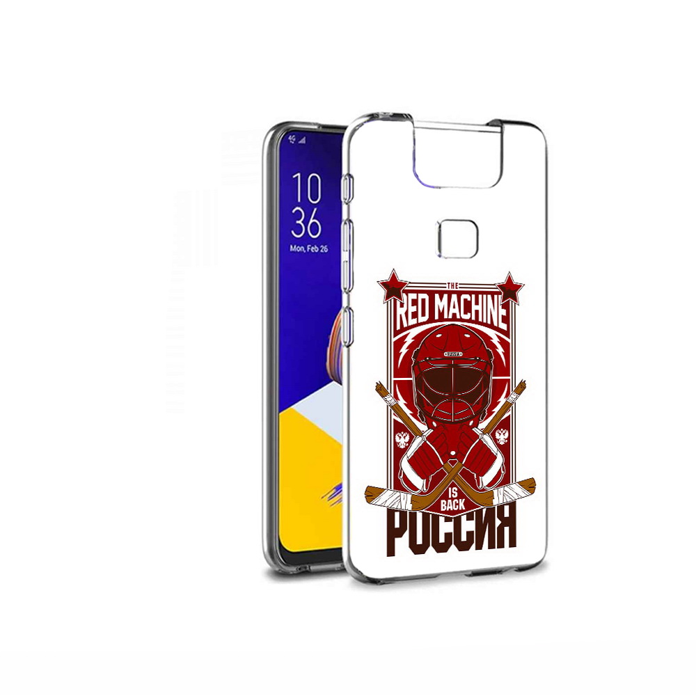 

Чехол MyPads Tocco для Asus ZenFone 6 (ZS630KL) хоккей россия, Прозрачный, Tocco