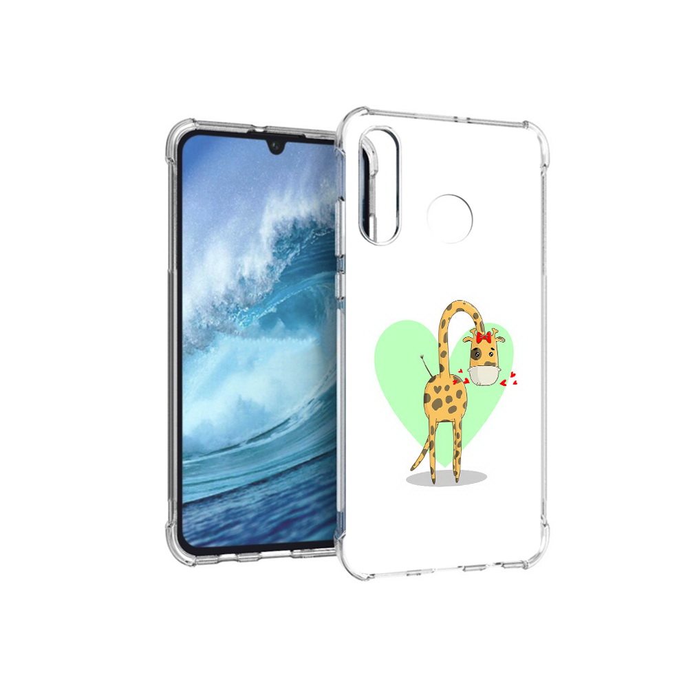 

Чехол MyPads Tocco для Huawei P30 Lite Влюбленный жираф 14 февраля, Прозрачный, Tocco