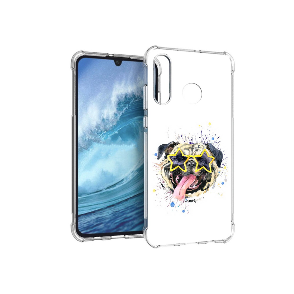 

Чехол MyPads Tocco для Huawei P30 Lite мопс боксер, Прозрачный, Tocco