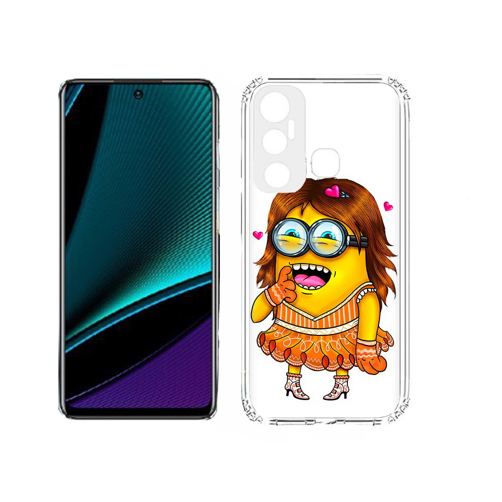 

Чехол MyPads Tocco для Infinix Hot 11s Миньон девочка, Прозрачный, Tocco