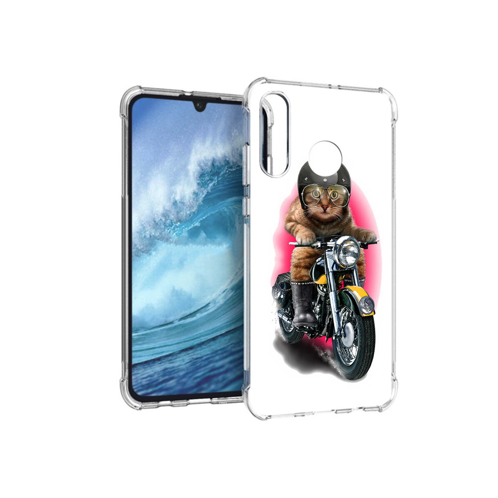 

Чехол MyPads Tocco для Huawei P30 Lite мото-кот, Прозрачный, Tocco