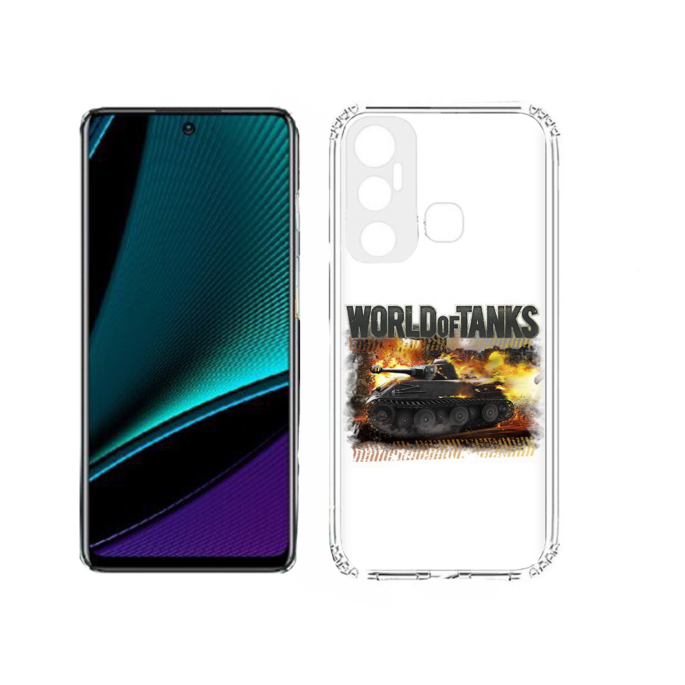 

Чехол MyPads Tocco для Infinix Hot 11s Мир танков-2, Прозрачный, Tocco