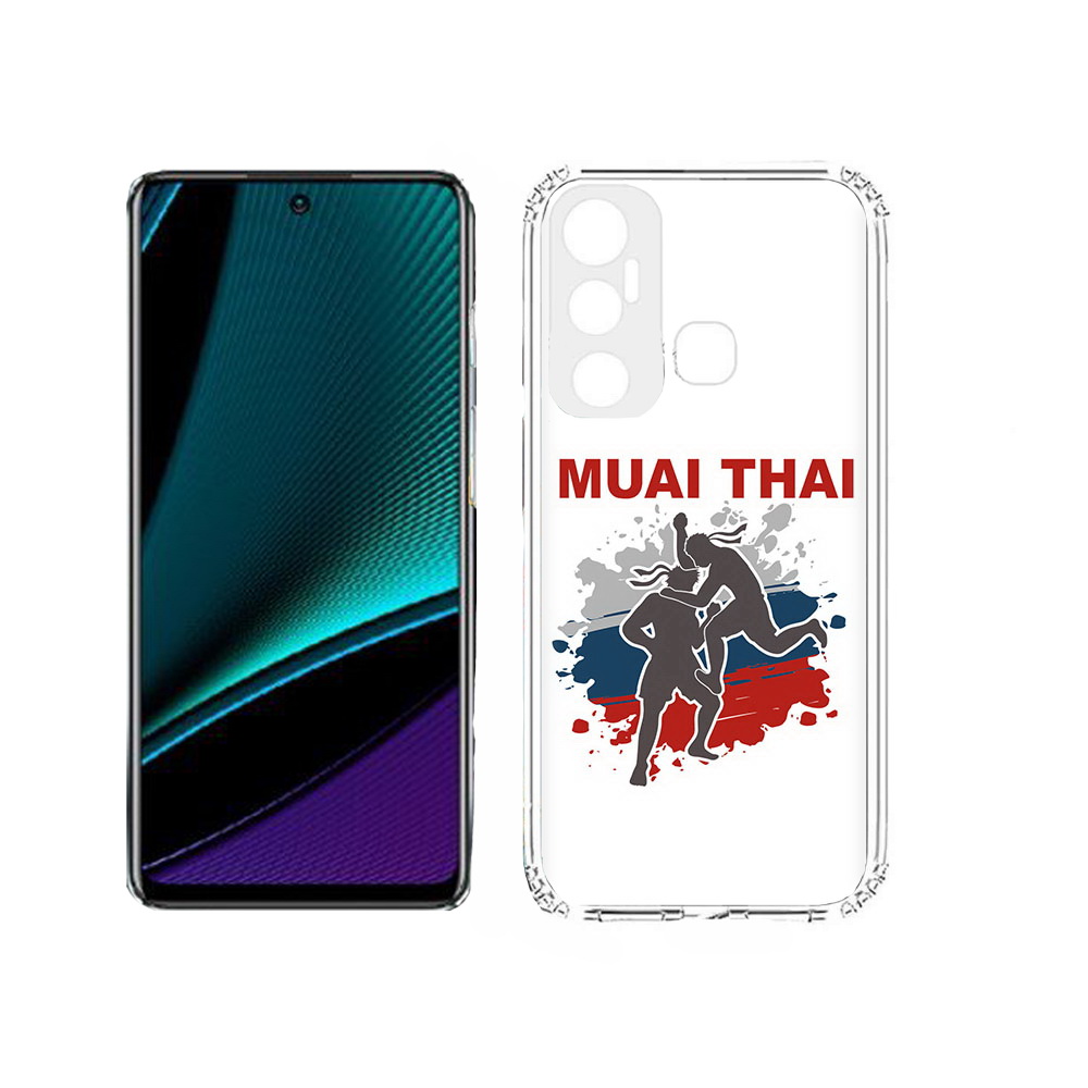 

Чехол MyPads Tocco для Infinix Hot 11s Муайтай, Прозрачный, Tocco