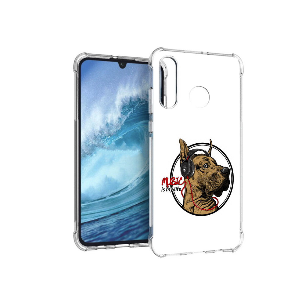 

Чехол MyPads Tocco для Huawei P30 Lite музыкальная собака, Прозрачный, Tocco