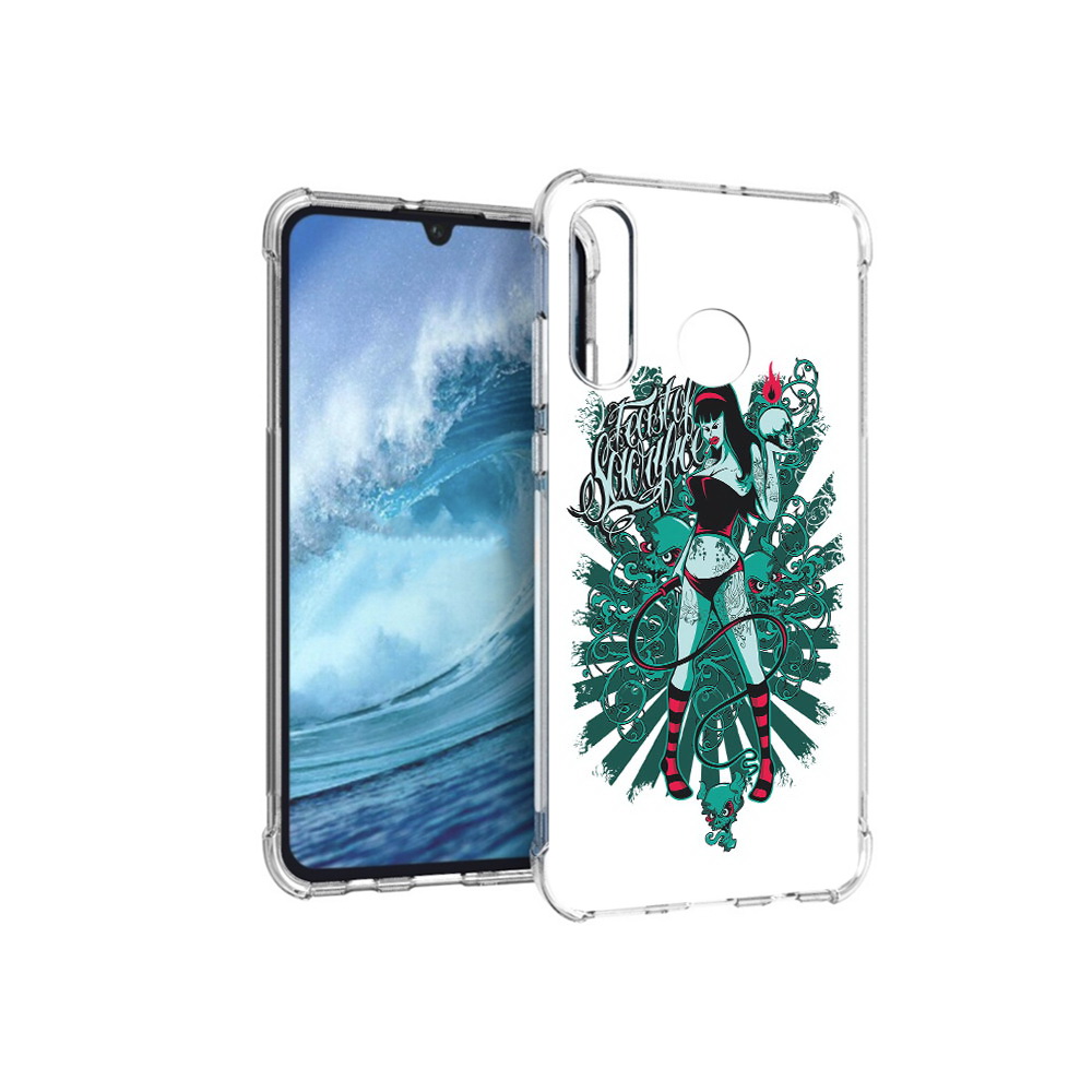 

Чехол MyPads Tocco для Huawei P30 Lite нарисованная девушка в татуировках, Прозрачный, Tocco