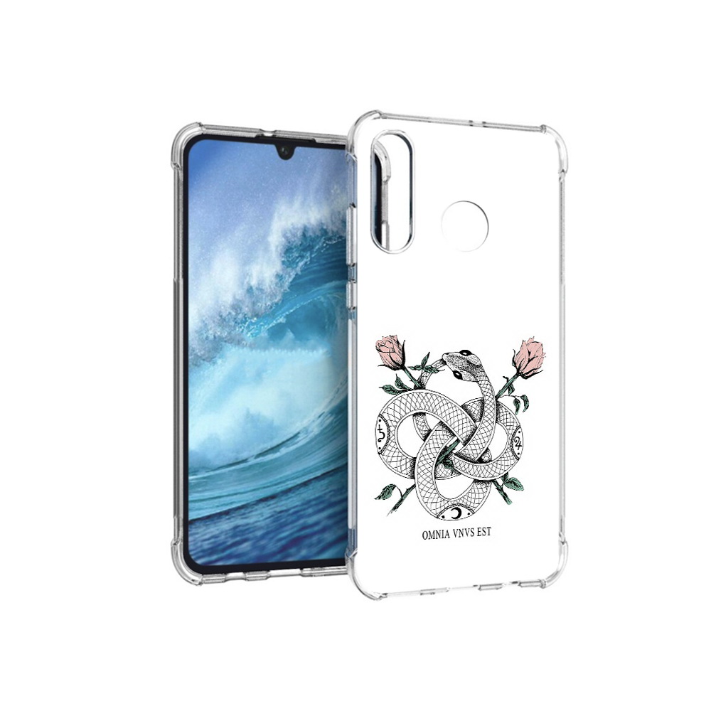 

Чехол MyPads Tocco для Huawei P30 Lite нарисованная змея абстракция, Прозрачный, Tocco