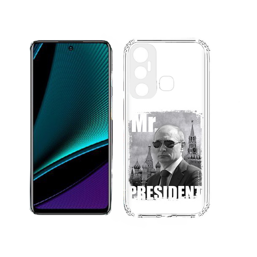 

Чехол MyPads Tocco для Infinix Hot 11s Путин, Прозрачный, Tocco