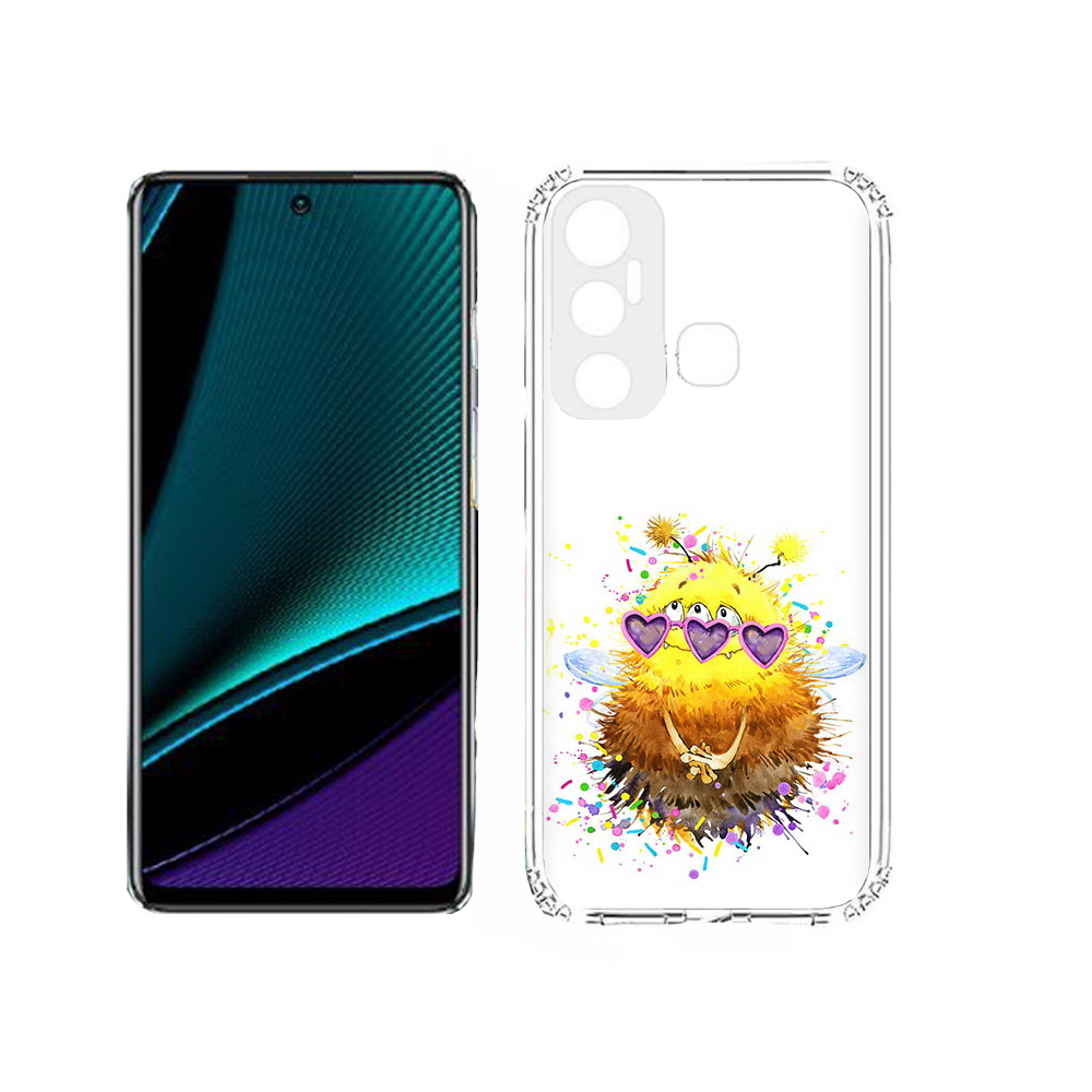 

Чехол MyPads Tocco для Infinix Hot 11s Пушитый шмель, Прозрачный, Tocco