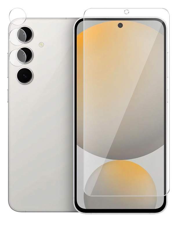 

Защитное стекло Brozo на экран и камеру Samsung Galaxy S24 FE гибридное прозрачное, Samsung Galaxy S24 FE