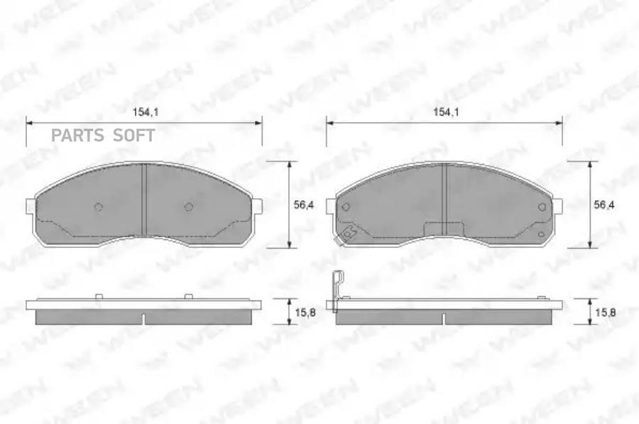 

Тормозные Колодки Дисковые Передние Kia Carnival (Up), Carnival Ii (Gq) Ween 151-1163 Ween