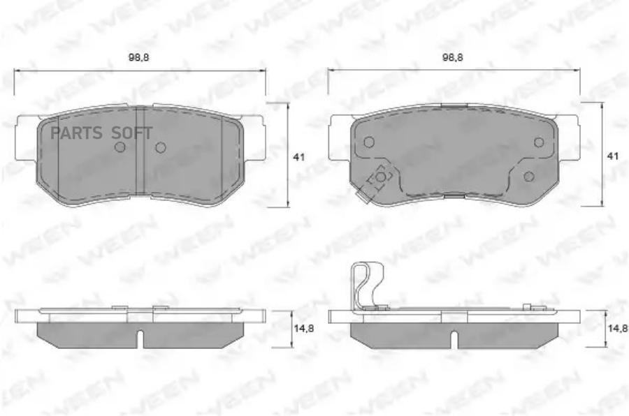 

Тормозные Колодки Дисковые Hyundai Sonata Iv (Ef), Sonata V (Nf), Getz (Tb),Elantra (Hd),