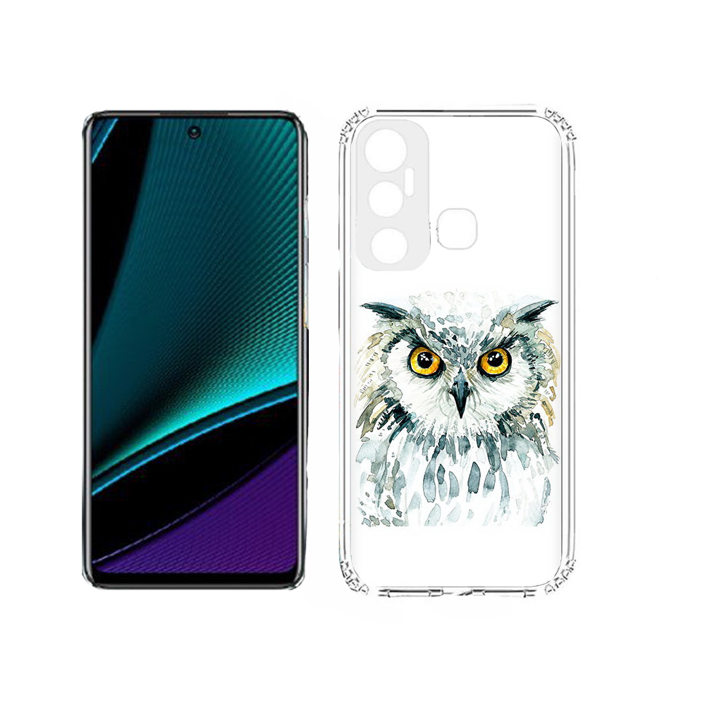 Чехол MyPads Tocco для Infinix Hot 11s Серьезная сова