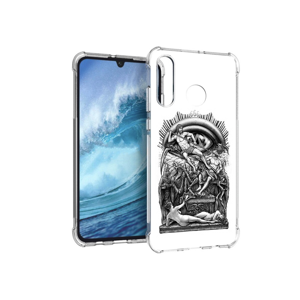 

Чехол MyPads Tocco для Huawei P30 Lite оракул черно белый, Прозрачный, Tocco