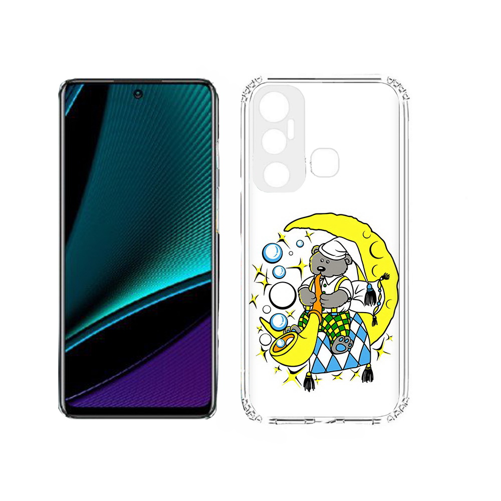 

Чехол MyPads Tocco для Infinix Hot 11s Сырная луна, Прозрачный, Tocco
