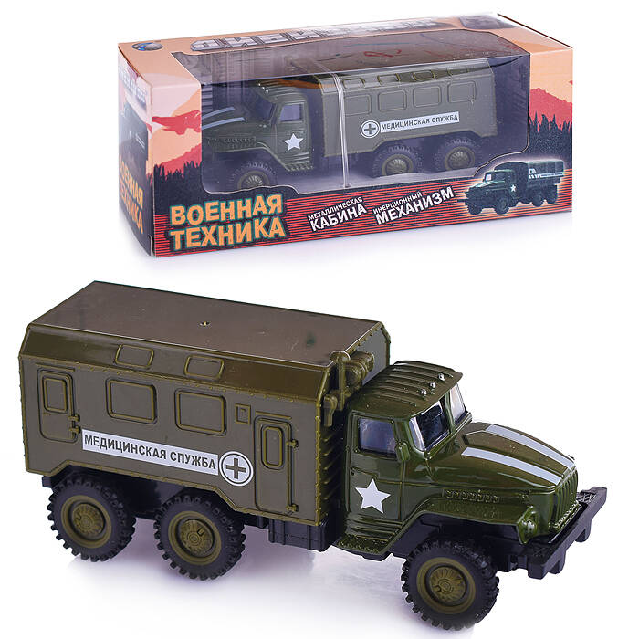 

Машина 6655-1C Военная в коробке, Зеленый