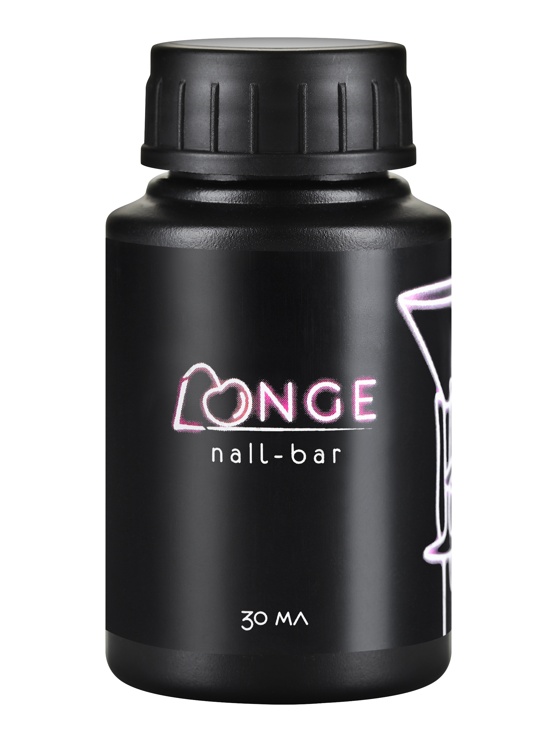 

База для гель-лака LONGE nail-bar Rubber Strong каучуковая, густая, прозрачная, 30 мл