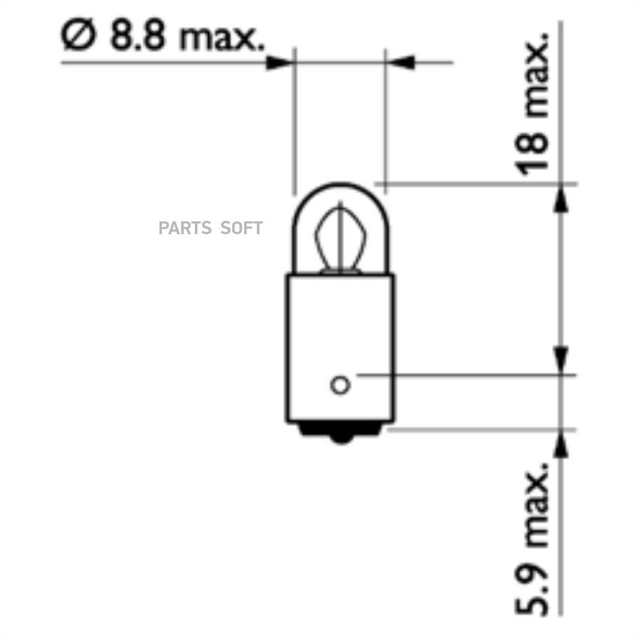 

Лампа T3W 12910 12V BA9S (Картонная упаковка)