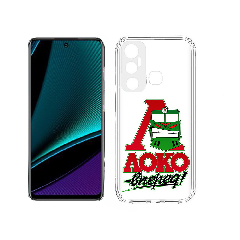 

Чехол MyPads Tocco для Infinix Hot 11s ФК локо вперед, Прозрачный, Tocco