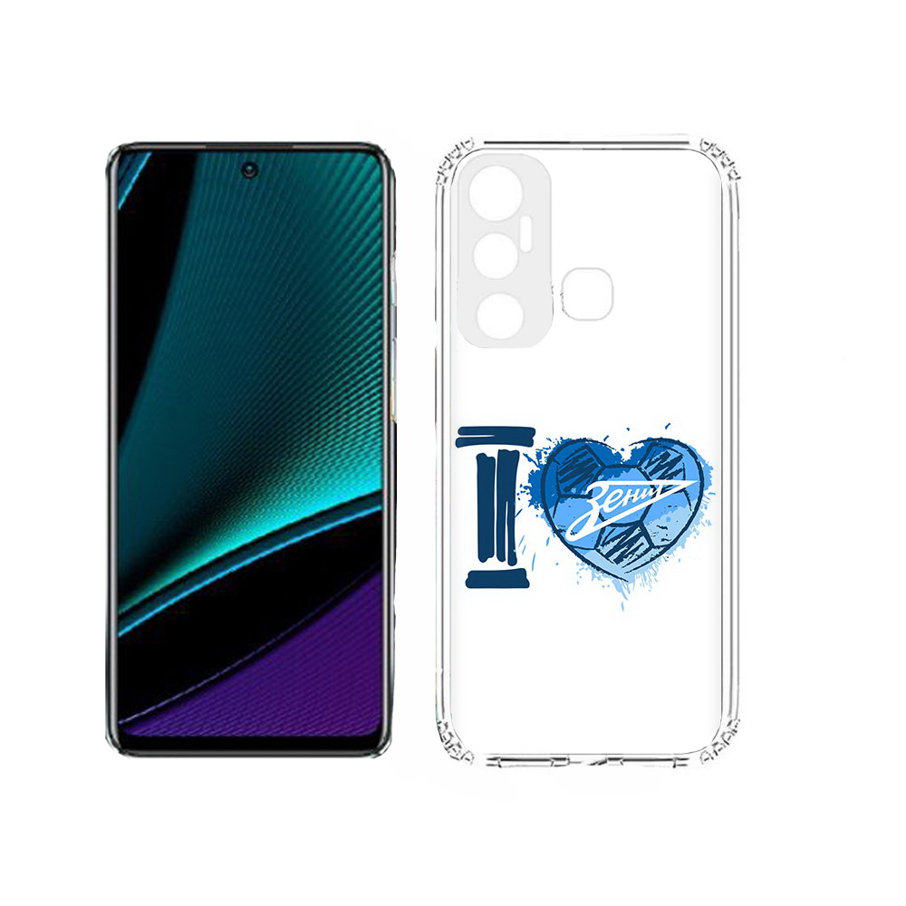

Чехол MyPads Tocco для Infinix Hot 11s ФК я люблю зенит, Прозрачный, Tocco