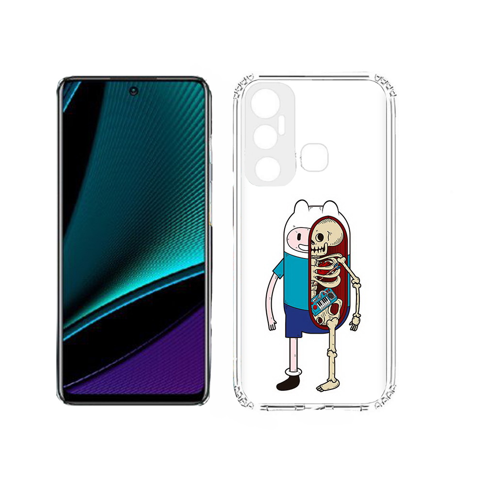 

Чехол MyPads Tocco для Infinix Hot 11s Финн скелет, Прозрачный, Tocco