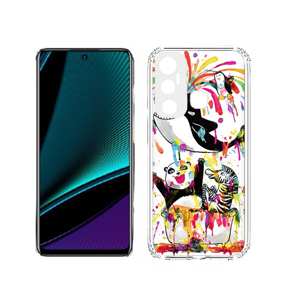 

Чехол MyPads Tocco для Infinix Hot 11s Хиппи кит, Прозрачный, Tocco
