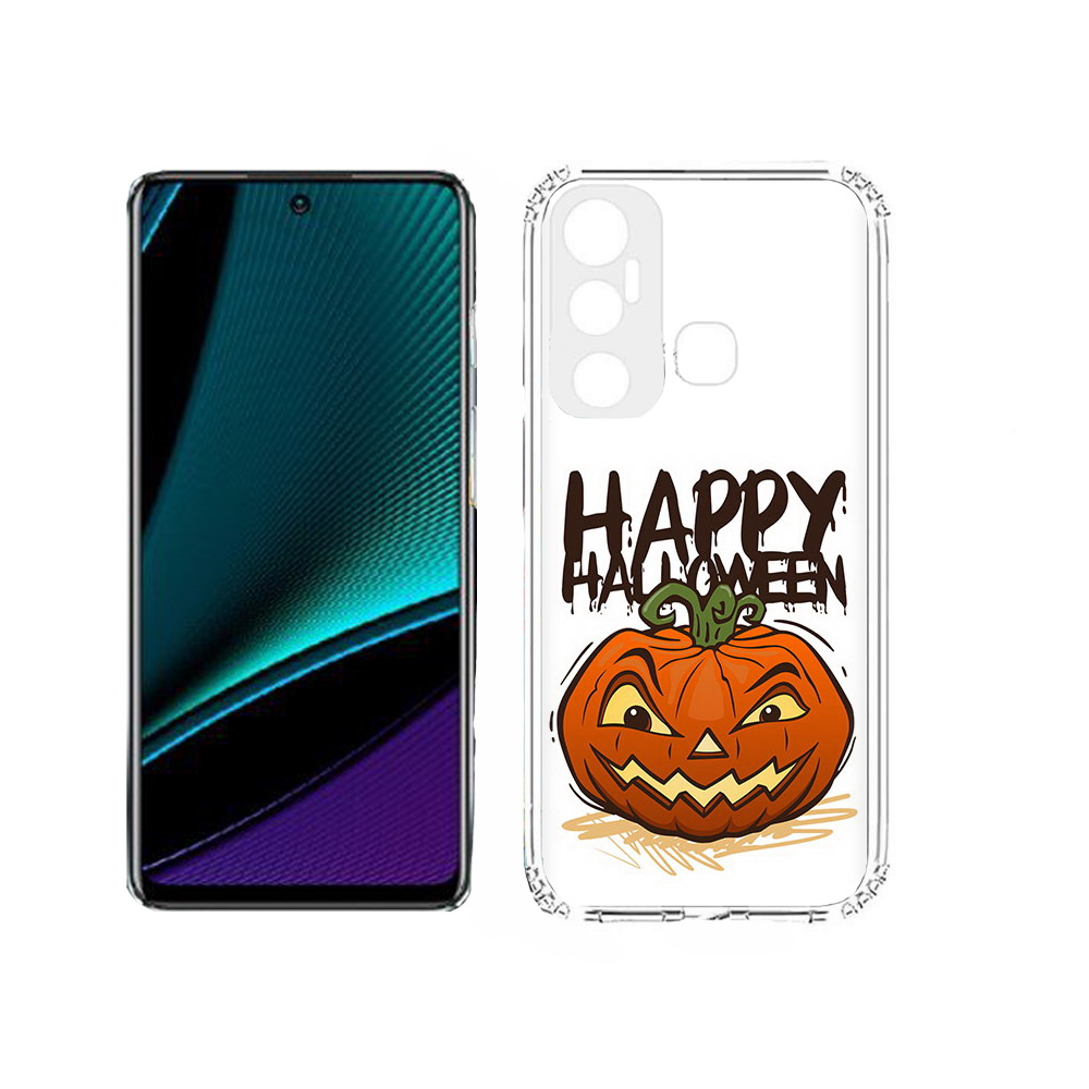 

Чехол MyPads Tocco для Infinix Hot 11s Хэллоуин счастливый, Прозрачный, Tocco