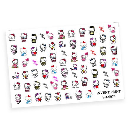 

Набор, iNVENT PRiNT, Слайдер-дизайн «Китти. Hello Kitty» №SD-74, 3 шт.