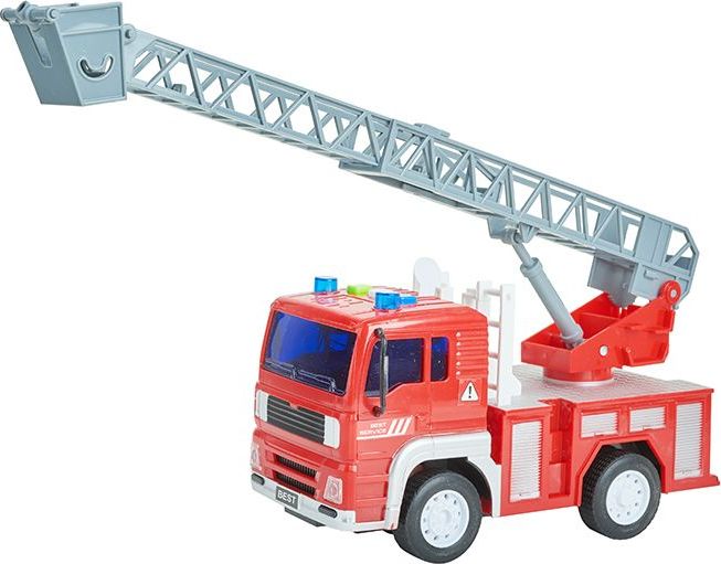 

Пожарная игрушечная машинка инерц. 1:20, свет/звук Kari BT864447, Красный;белый