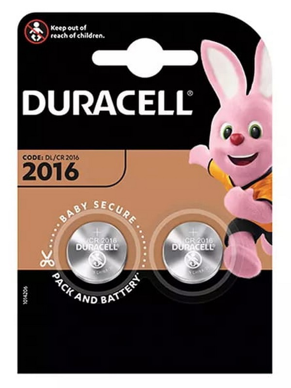 Элемент Питания Cr2016 3v Литиевый Duracell К-Кт 2шт 16114 DURACELL арт 5000394045736 490₽