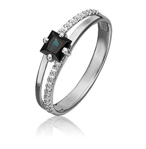 

Кольцо из золота р. 16,5 PLATINA jewelry 01-1515-00-105-1120-30, сапфир\бриллиант, 01-1515-00-105-1120-30