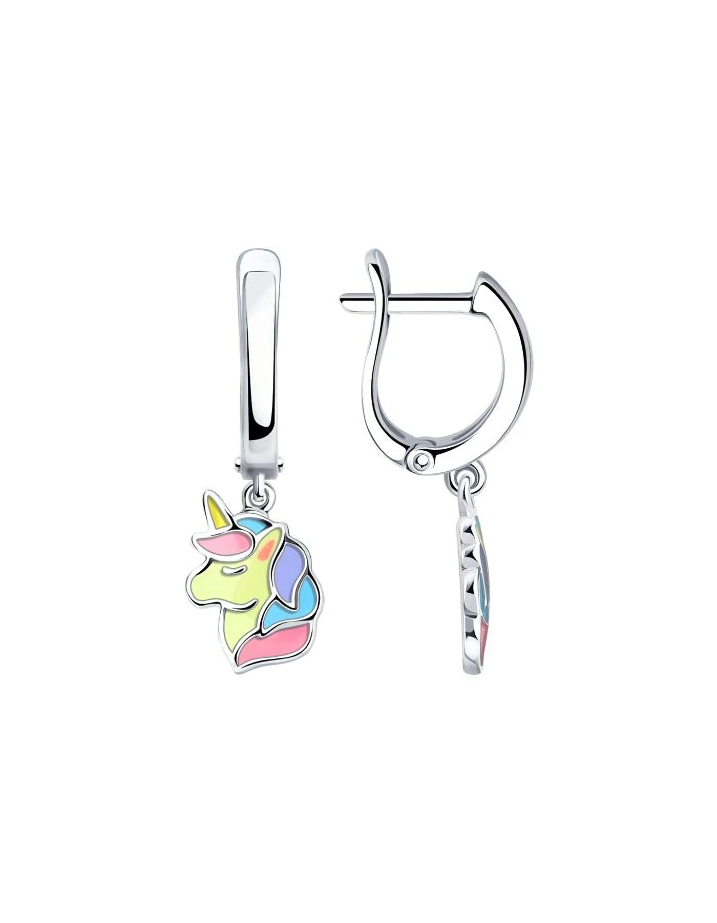 

Серьги подвески из серебра TEO MAORI 894024309, эмаль, 894024309