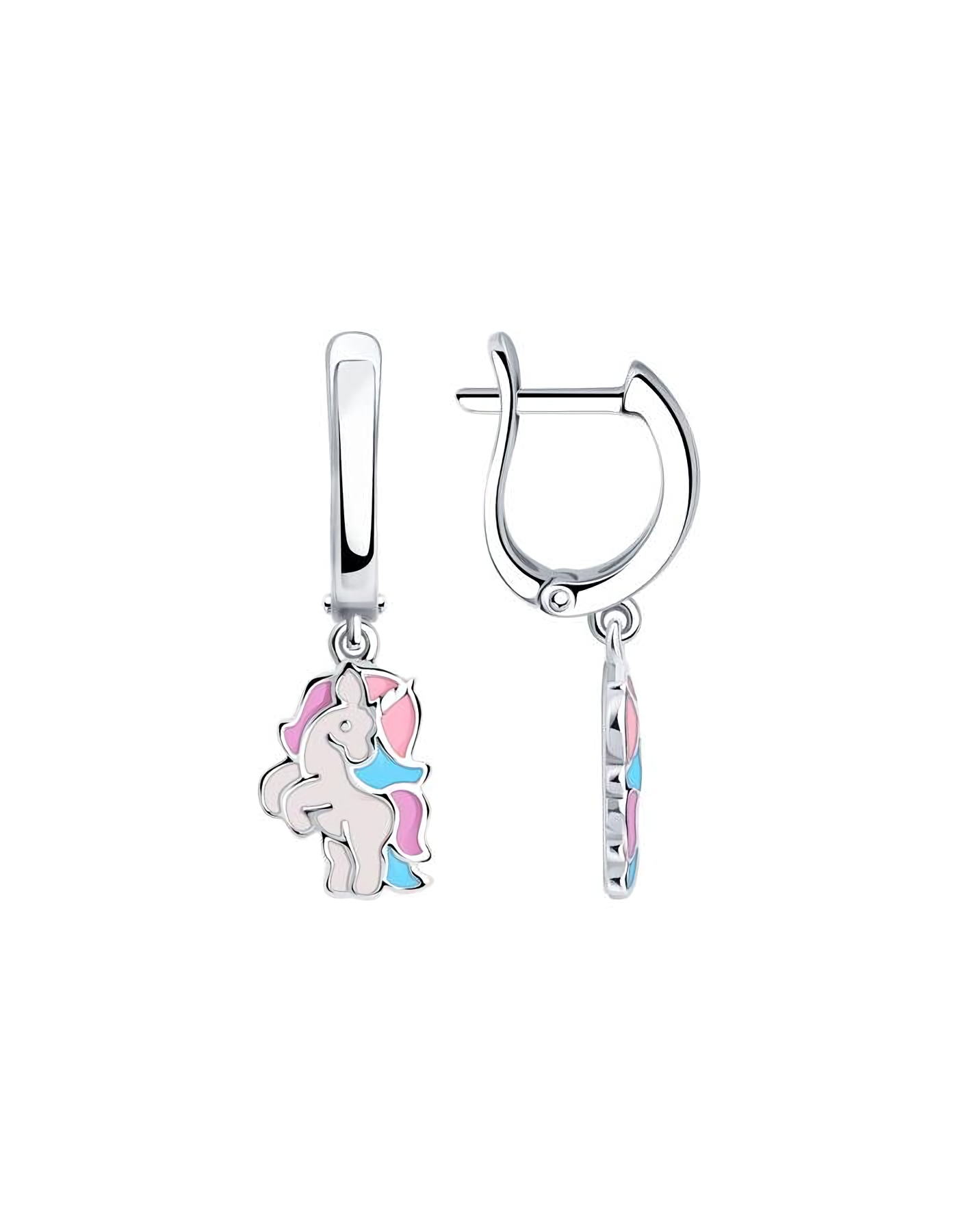 

Серьги подвески из серебра TEO MAORI 894024317, эмаль, 894024317