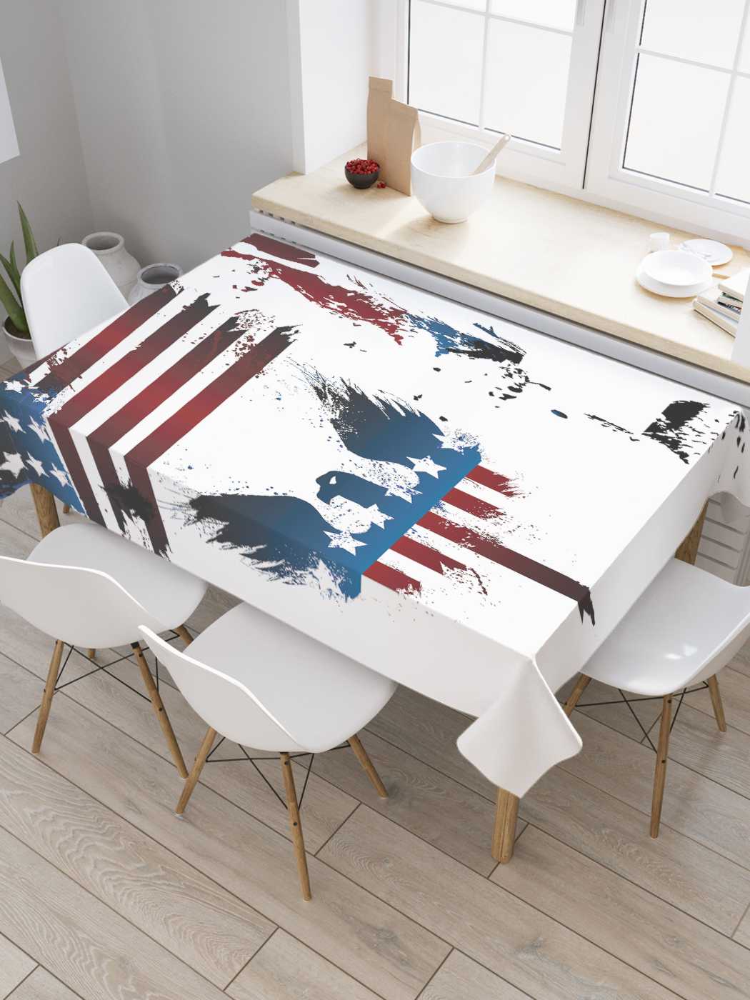 

Скатерть прямоугольная JoyArty "Пятнистые символы" из сатена, 180x145 см, Пятнистые символы